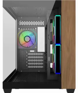 Alternative view от Кутия за компютър CoolerMaster Elite 481 Wood - Черна