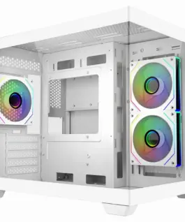 Кутия за компютър CoolerMaster Elite 481 Wood - Бяла