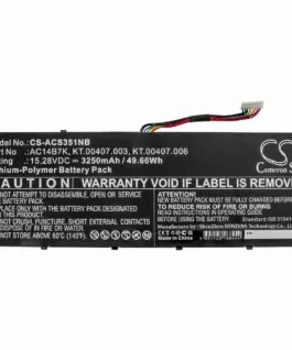 Батерия  за лаптоп  ACER Aspire 5 A515-41G-18Z3 Nitro 5 AN515-41-F6VS Swift 3 SF313-51-514S AC14B7K LiPO 15.28V  3250 mA