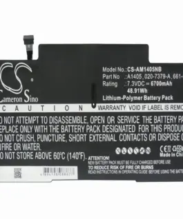 Батерия за лаптоп Apple MacBook Air 13" A1466 2012  LiPo 73V 6700mAh CAMERON SINO
