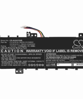 Батерия за лаптоп  ASUS VivoBook 14 X409UA-BV050T VivoBook 15 F1500EA-BQ2362 C21N1818 LiPo 7.6V 4100mAh CAMERON