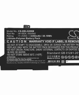 Батерия  за лаптоп DELL Latitude 5420 Latitude 5520  005R42 WY9DX LiPo 11.4V 3350mAh CAMERON