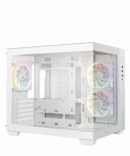 Alternative view от DeepCool кутия Case mATX - CG330 3F WH - 3 ARGB Fans