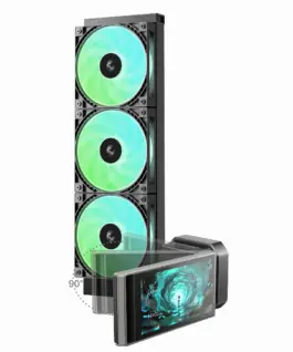 Alternative view от DeepCool водно охлаждане Water Cooling LT360 VISION ARGB - 4.5 inch IPS LCD screen - LGA1851/AM5