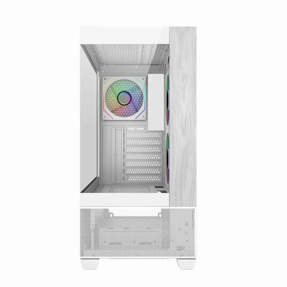 Кутия за компютър CoolerMaster Elite 690 Wood - Бял - Image 2