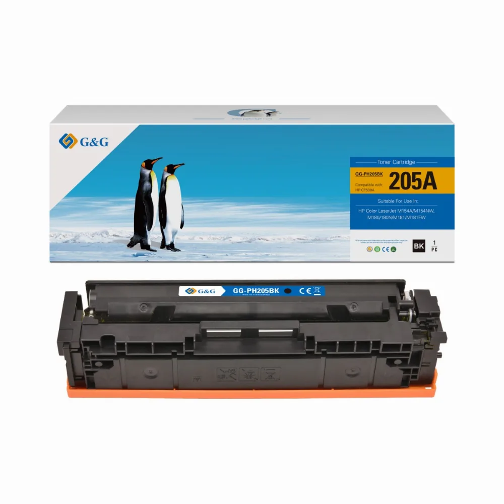 КАСЕТА ЗА HP Color Laserjet M154A/M154NW/Pro MFP M180n/MFP M181fw - Black - /205A/ - CF530A - PN NT-PH205QFBK -