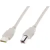 КАБЕЛ USB DIGITUS - Connection cable - USB-A to USB-B -  USB 2.0 conform - 1.8 m - Бежов - PN