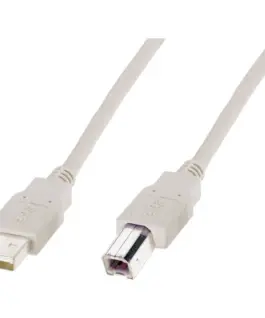 КАБЕЛ USB DIGITUS - Connection cable - USB-A to USB-B - USB 2.0 conform - 1.8 m - Бежов - PN