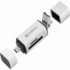 ЧЕТЕЦ ЗА КАРТИ SANDBERG USB-C+USB+MicroUSB - Silver - PN 136-28