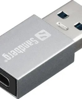АДАПТЕР SANDBERG USB-A to USB-C - Grey - PN 136-46