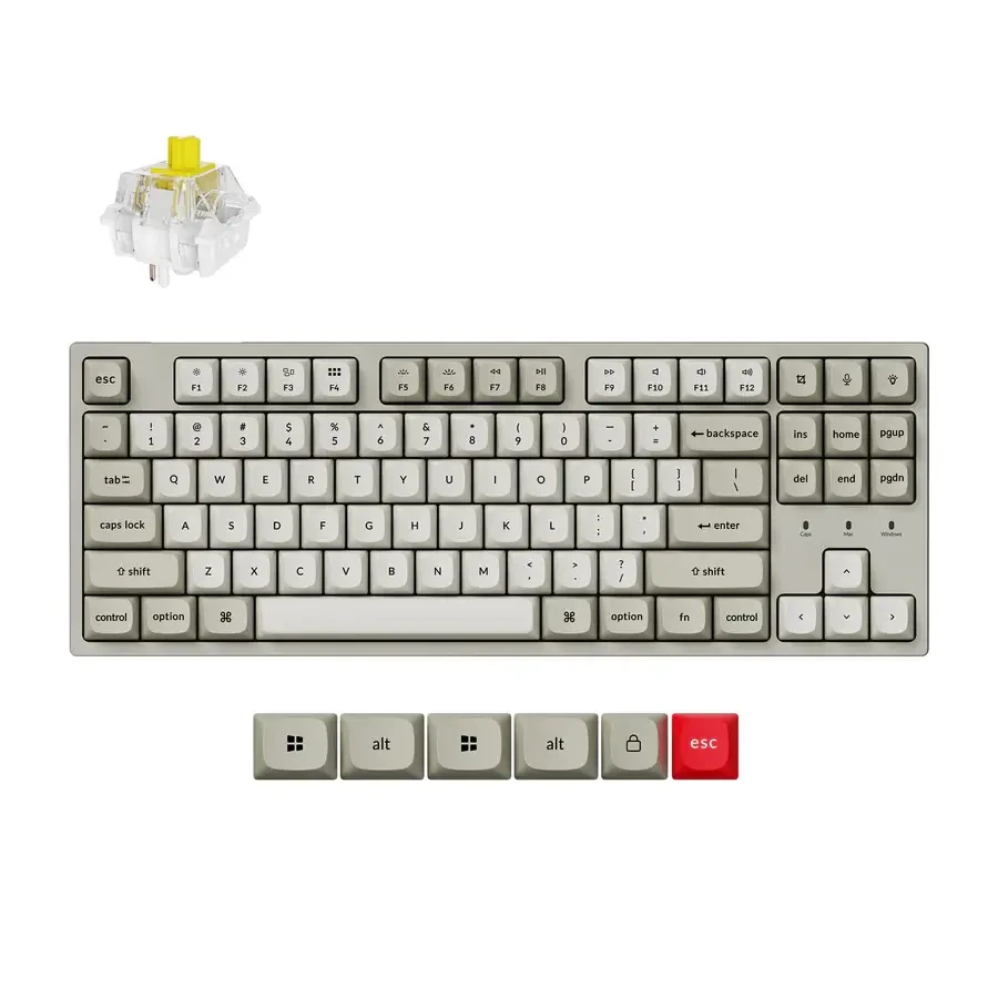 Геймърска Механична клавиатура Keychron C1 Pro 8K QMK - Super Banana