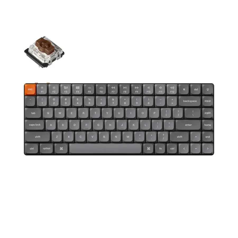 Безжична механична клавиатура Keychron K3 MAX Black QMK/VIA - Brown