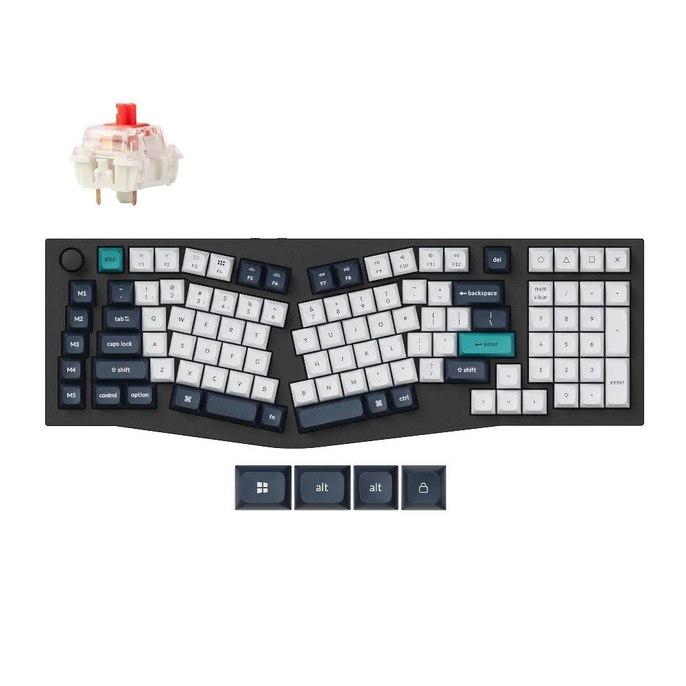 Механична клавиатура Keychron Q13 Max Carbon Black - Wireless Jupiter Red