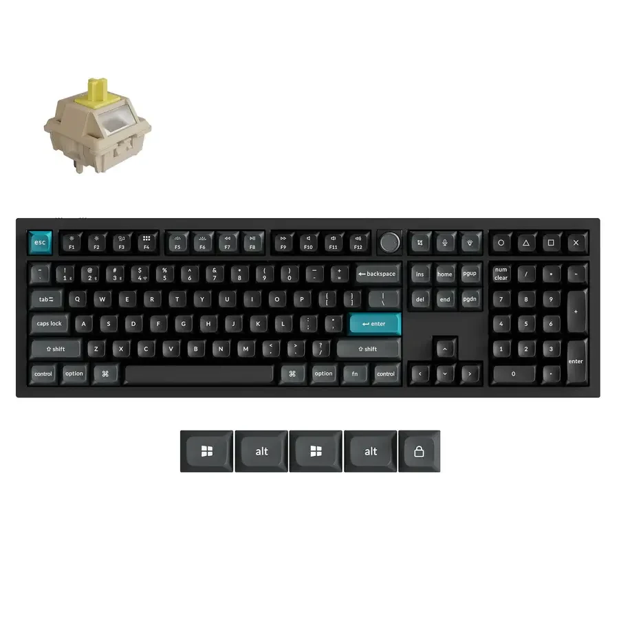 Безжична механичка клавиатура Keychron Q6 Ultra 8K Black - Silk POM Switch