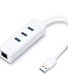 Мрежови адаптер TP-Link UE330 USB 3.0 3-Port Hub & Gigabit Ethernet