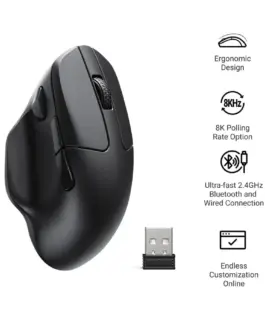 Alternative view от Безжична мишка Keychron M7-A23 8000Hz - Black