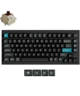 Безжична механичка клавиатура Keychron Q1 Ultra 8K Black - Silk POM Switch