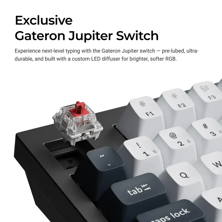 Механична клавиатура Keychron Q5 Max QMK Carbon Black - Gateron Jupiter Brown - Image 3