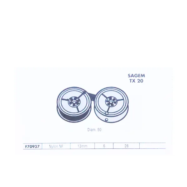 РОЛКА ЗА МАТРИЧЕН ПРИНТЕР SAGEM TX 20/35E/2000 - Black - OUTLET - 6 m x 13 mm