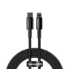 Кабел Baseus Tungsten Gold USB Type-C към Lightning 2м черен