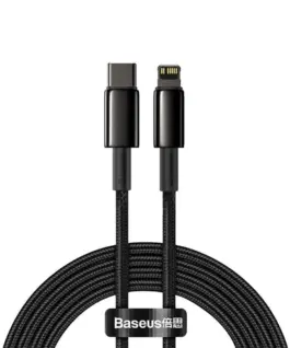Кабел Baseus Tungsten Gold USB Type-C към Lightning 2м черен