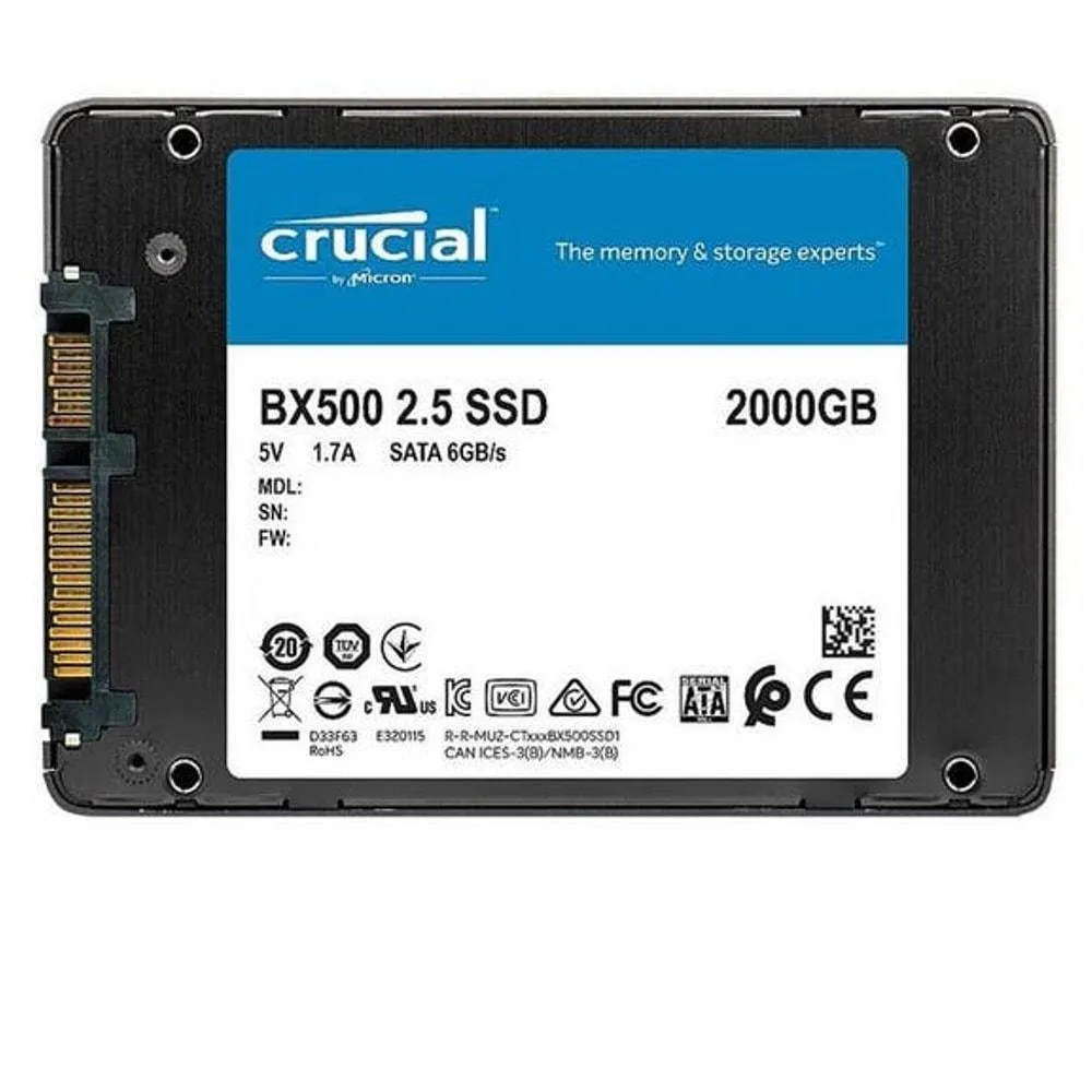 SSD диск Crucial BX500 2TB 3D NAND SATA 2.5-inch - Image 2