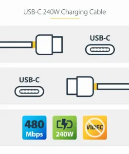 КАБЕЛ USB STARTECH - USB-C to USB-C - 4,0 m - White - PN USB2EPR4MW - Image 4
