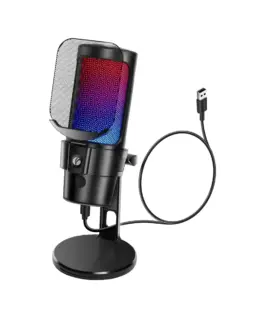 VCom Геймърски микрофон Gaming USB Microphone - VCOM-M902 Black - USB RGB