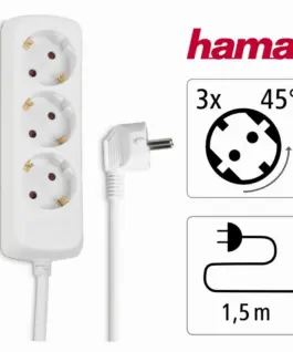 HAMA Разклонител 3 гнезда, 1.4м, бял - Image 5