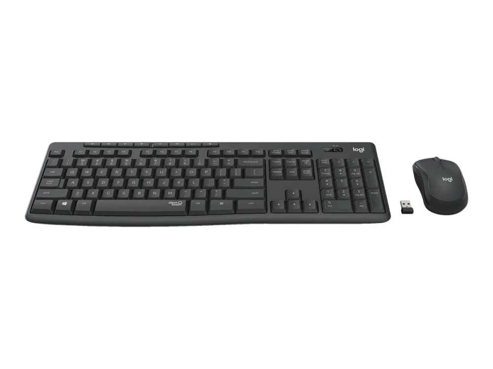 Безжичен комплект клавиатура и мишка Logitech MK295 Graphite black 920-009800 БДС