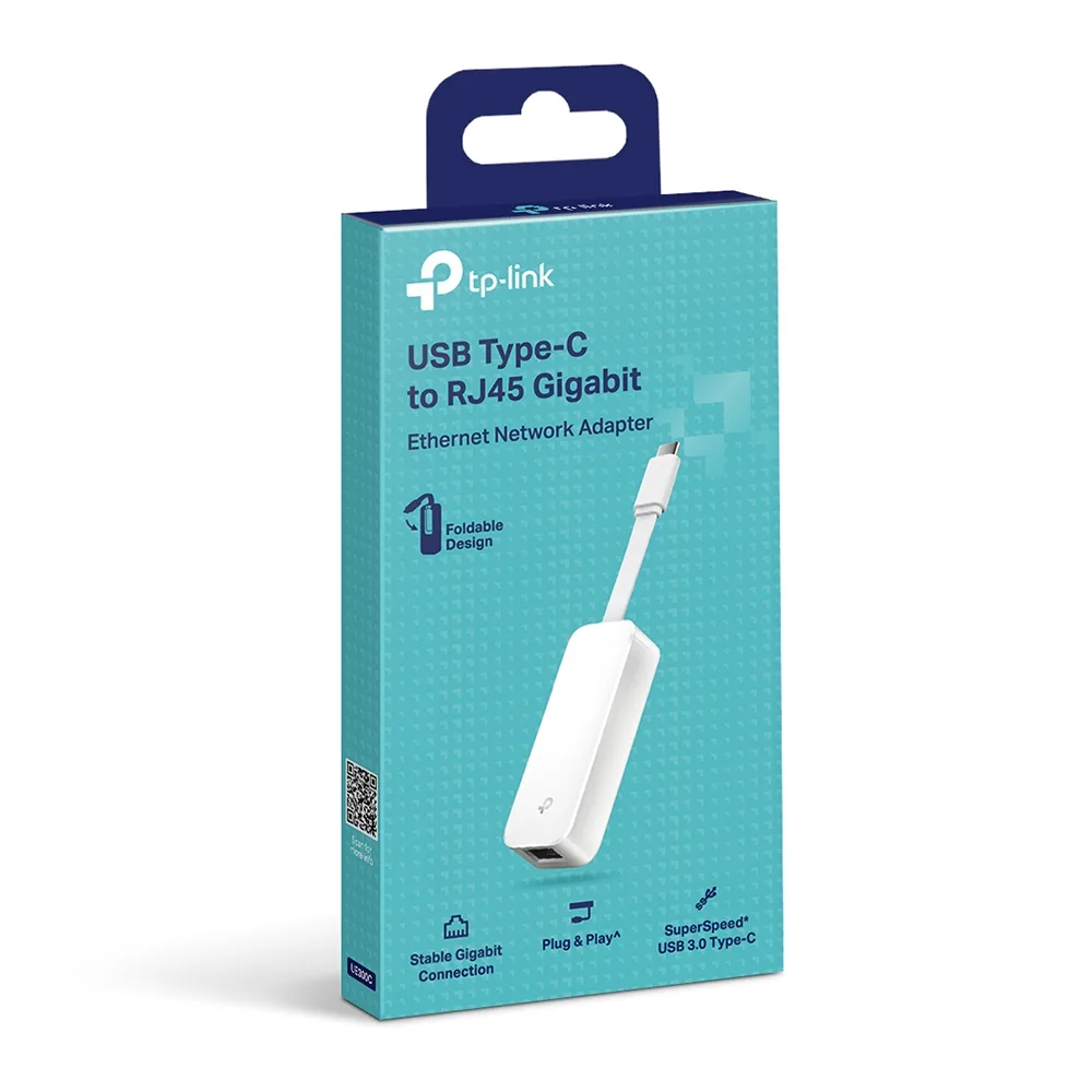 Мрежови адаптер TP-Link UE300C USB Type-C към RJ45 гигабитен - Image 2