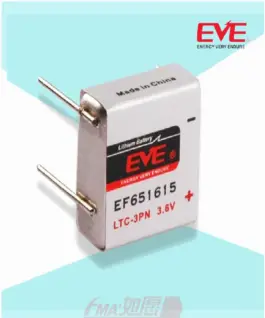 Литиево тионилхлоридна батерия LTC-3PN EP651615 industrial 36V 400mAh EVE