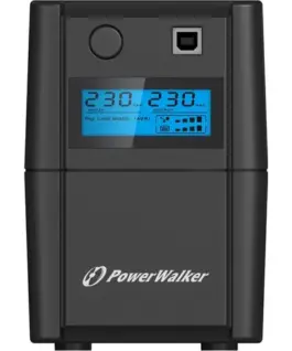 Alternative view от PowerWalker UPS LINE-INTERACTIVE 850VA, 4x IEC, RJ11 IN/OUT, USB, LCD