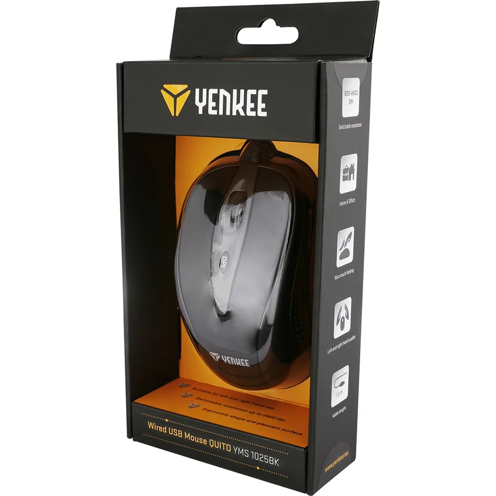 YENKEE USB wiчервен mouse, 4 buttons, YMS 1025 BK, optical - Image 3