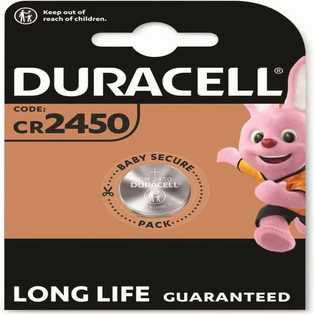 Бутонна батерия литиева DURACELL CR2450 3V 1 бр. в блистер цена за 1