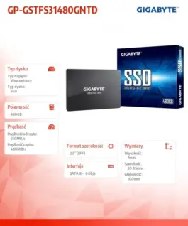 Gigabyte SSD диск 480GB 2.5 inch SATA3 550/480MB/s 7mm - Image 5