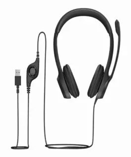 СЛУШАЛКИ LOGITECH H390 – Black – PN 981-000406