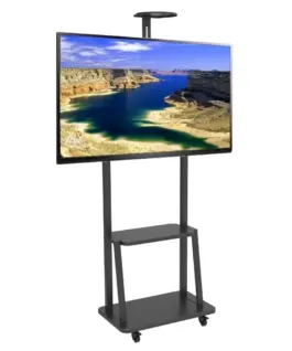 Alternative view от Techly Mobile TV stand 32-70 inches 60kg with a shelf
