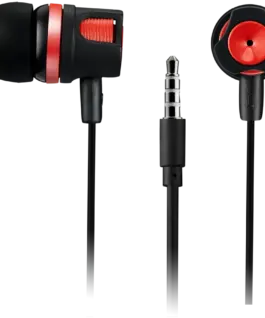 Alternative view от Слушалки CANYON Stereo earphones with microphone, 1.2M, red