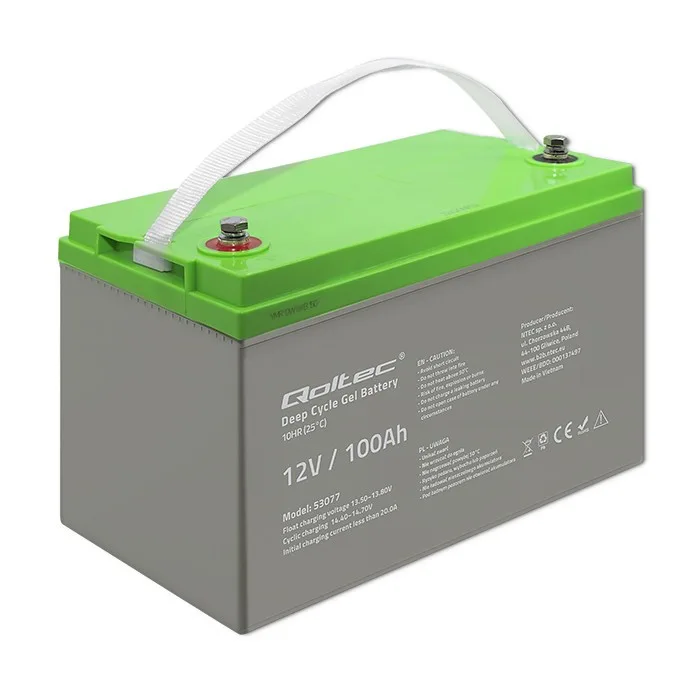 Qoltec Deep Cycle gel battery 12V 100Ah