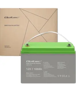 Qoltec Deep Cycle gel battery 12V, 100Ah - Image 3