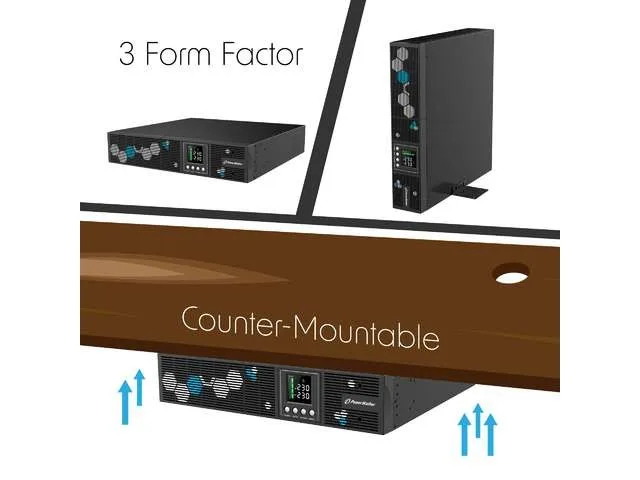 PowerWalker UPS Line-interactive 3000VA 8xIEC C13 USB-B EPO LCD 2U - Image 4