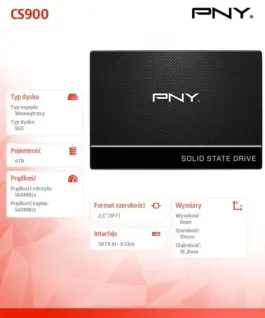 PNY SSD drive 4TB 2,5 SATA3 SSD7CS900-4TB-RB - Image 3