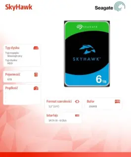 Alternative view от Seagate HDD SkyHawk 6TB 3,5 inches 256MB ST6000VX009