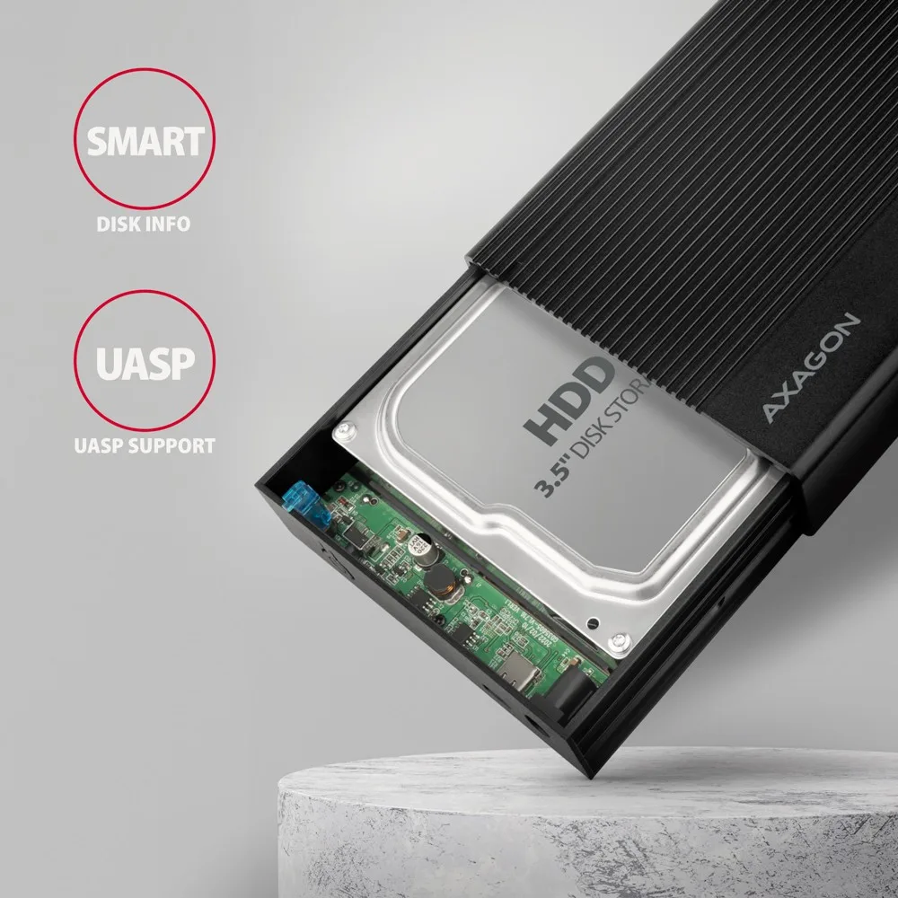 AXAGON EE35-GTR ext box USB3.2 Gen1 3.5 HDD SATA - Image 4