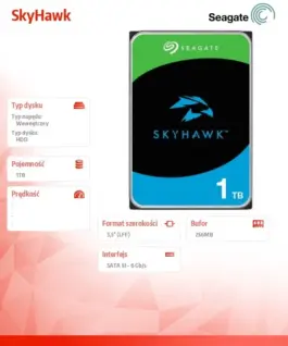 Твърд диск SEAGATE HDD SkyHawk Surveillance (3.5''/1TB/SATA 6Gb/s/rpm 5400) - Image 5