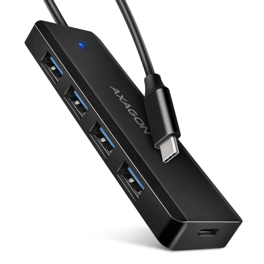 AXAGON HUE-C1C HUB 4-port USB 5Gbps 19cm USB-C кабел