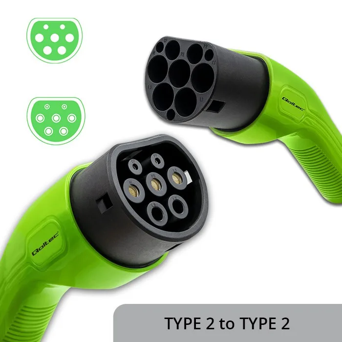 Qoltec EV кабел type2 for car charging 400V 11kW 16A - Image 3
