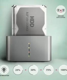 AXAGON ADSA-DC docking station SATA 2.5/3.5 2x HDD/SSD - Image 3