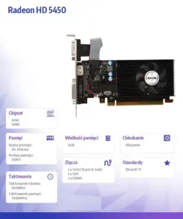 Alternative view от AFOX видео карта Radeon HD 5450 2GB DDR3 64Bit DVI HDMI VGA LP Fan